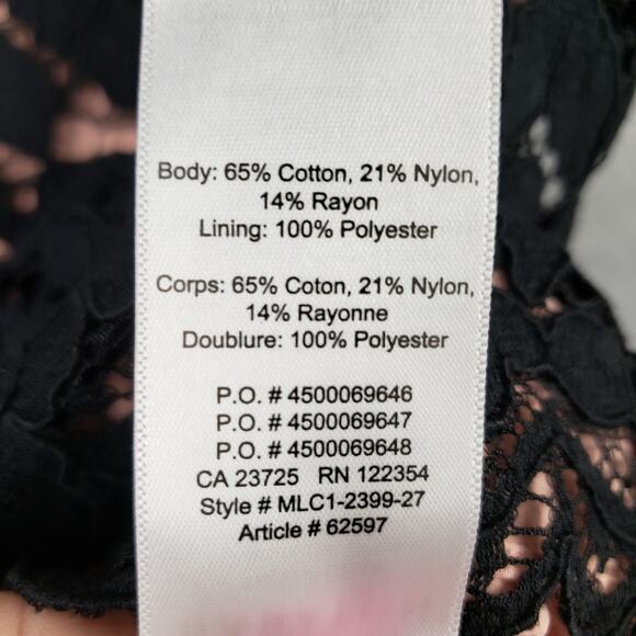 Aritzia Babaton Size XXS Lace Overlay Camisole Tank Top Black Modern Elegant - Picture 8 of 10